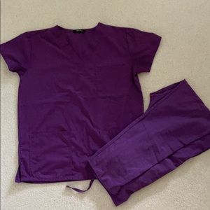 Purple scrubs set